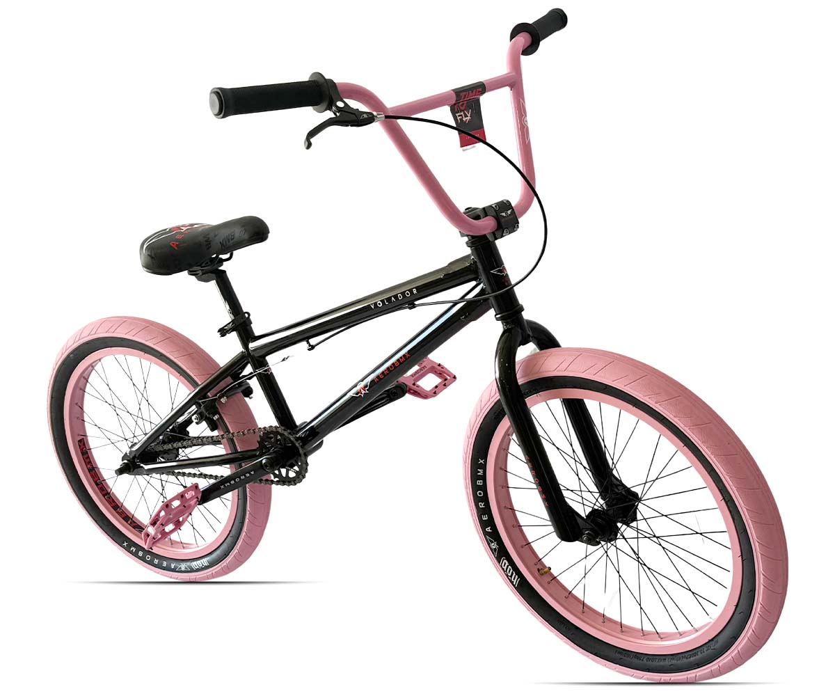 Bicicleta Bmx Aerobmx R20 Centro Mid Volador Pro Maza 14mm Negro-rosa