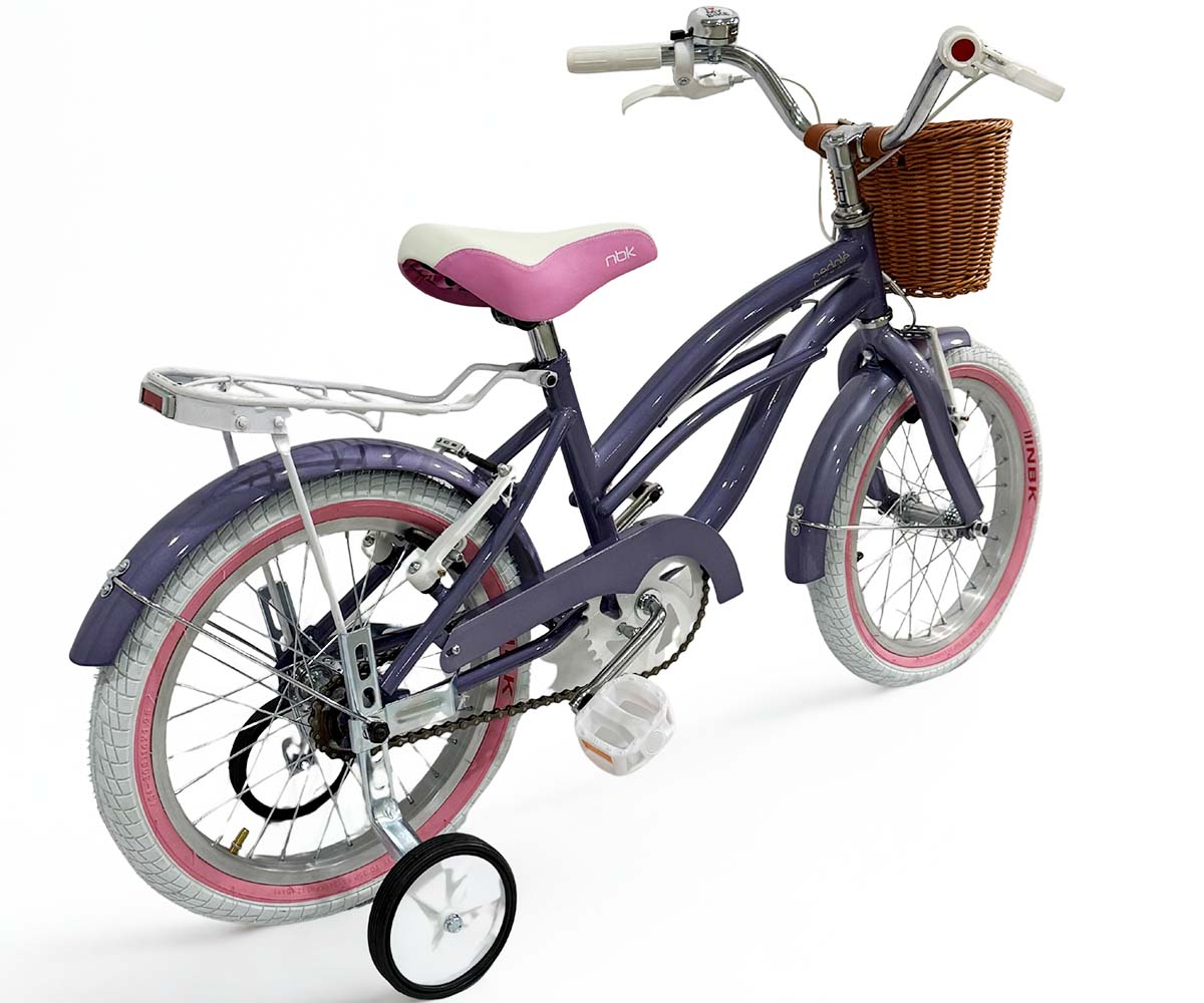 Bicicleta Infantil para Niña Rodado 16 Pedalé Classic Color morado con canasta