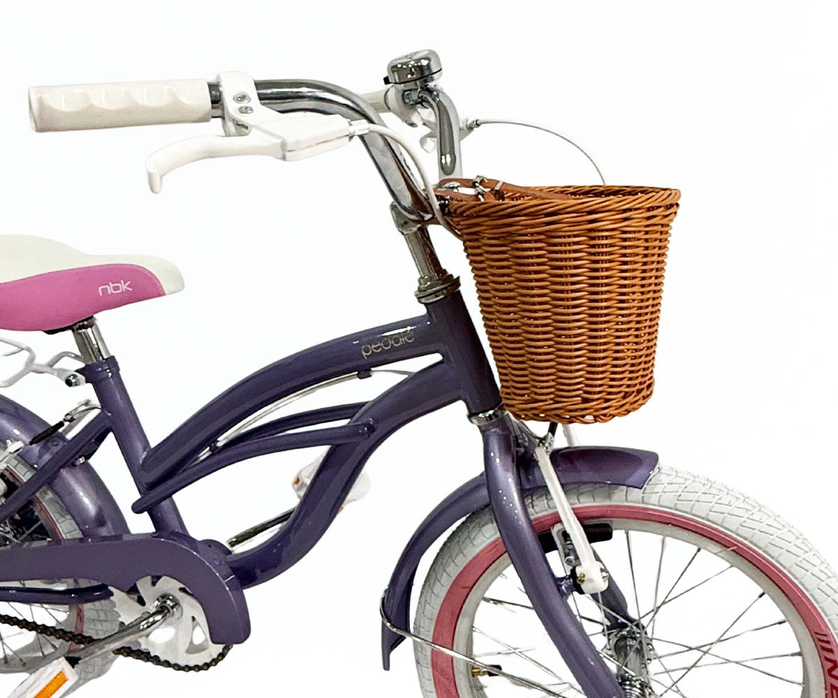 Bicicleta Infantil para Niña Rodado 16 Pedalé Classic Color morado con canasta