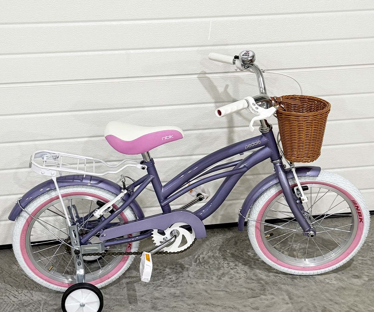 Bicicleta Infantil para Niña Rodado 16 Pedalé Classic Color morado con canasta