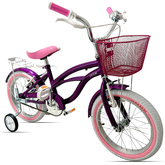 Bicicleta Niña Rodado 16 Infantil Clásica Pedalé Morada