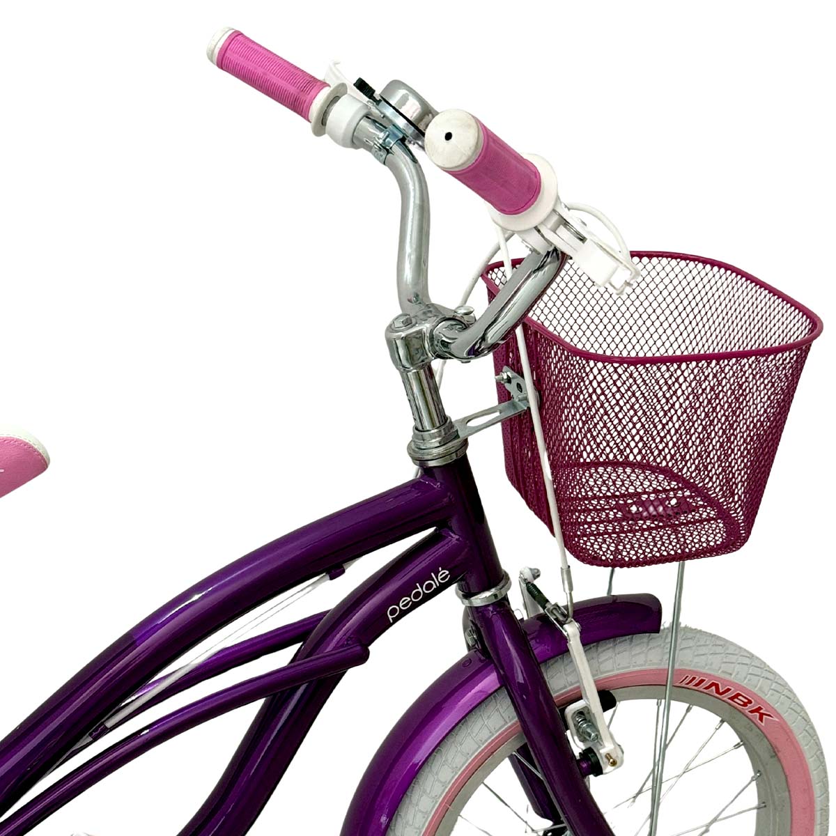 Bicicleta Niña Rodado 16 Infantil Clásica Pedalé Morada