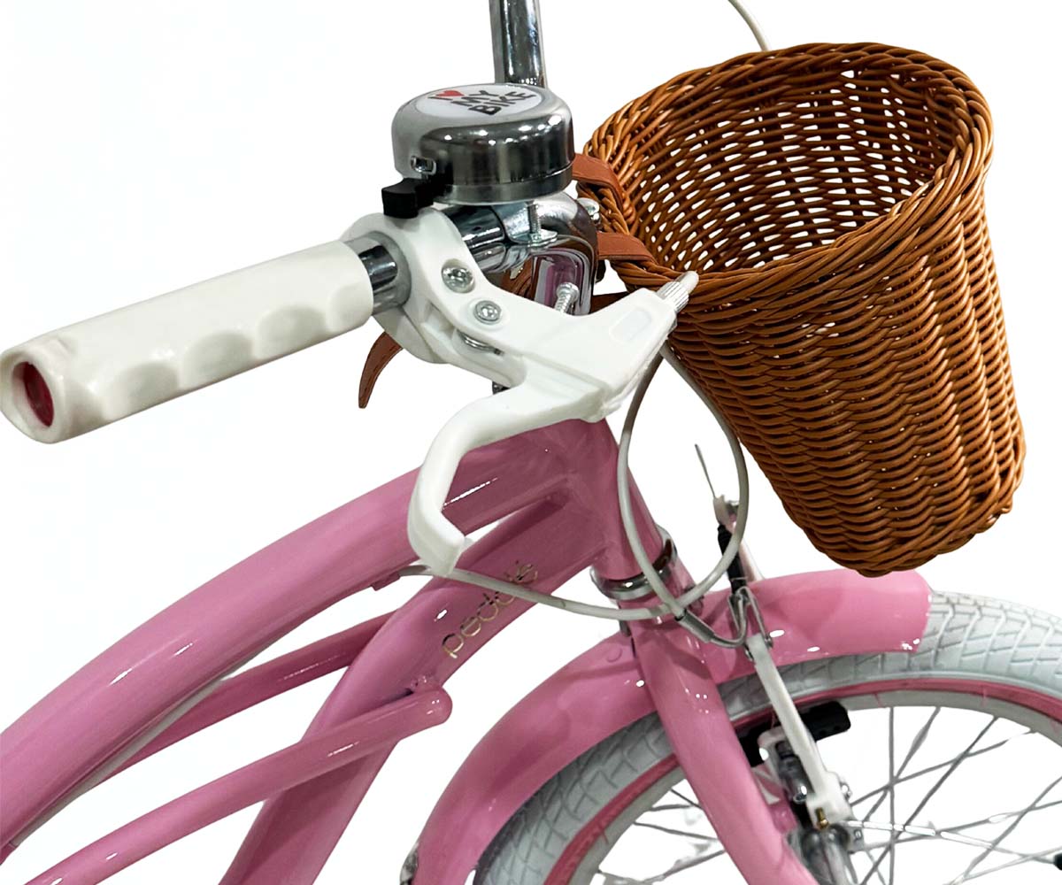 Bicicleta Infantil para Niña Rodado 16 Pedalé Classic Color Rosita con canasta