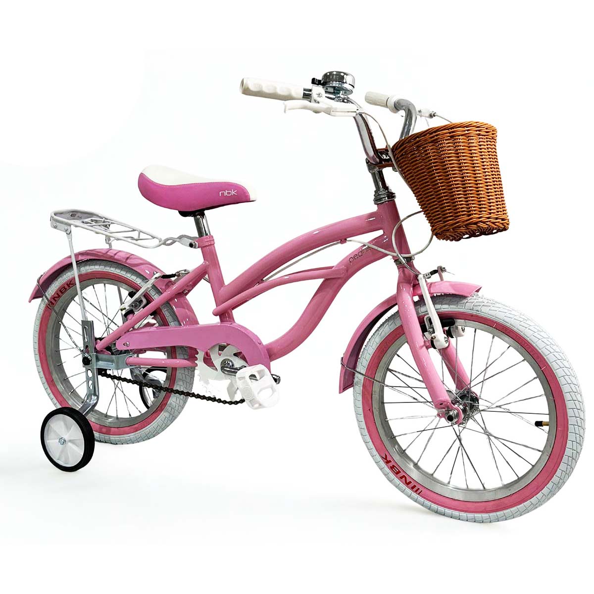 Bicicleta Infantil para Niña Rodado 16 Pedalé Classic Color Rosita con canasta