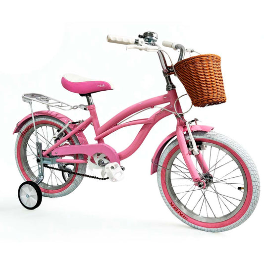 Bicicleta Infantil para Niña Rodado 16 Pedalé Classic Color Rosita con canasta
