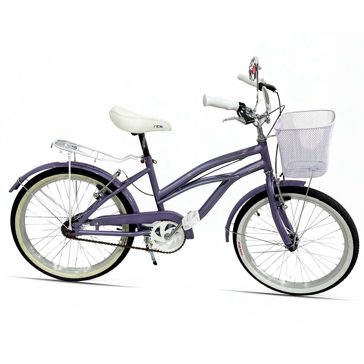 Bicicleta Infantil para Niña Rodado 20 Pedalé Modelo Classic Color lila con canasta