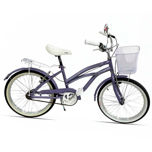 Bicicleta Infantil para Niña Rodado 20 Pedalé Modelo Classic Color lila con canasta