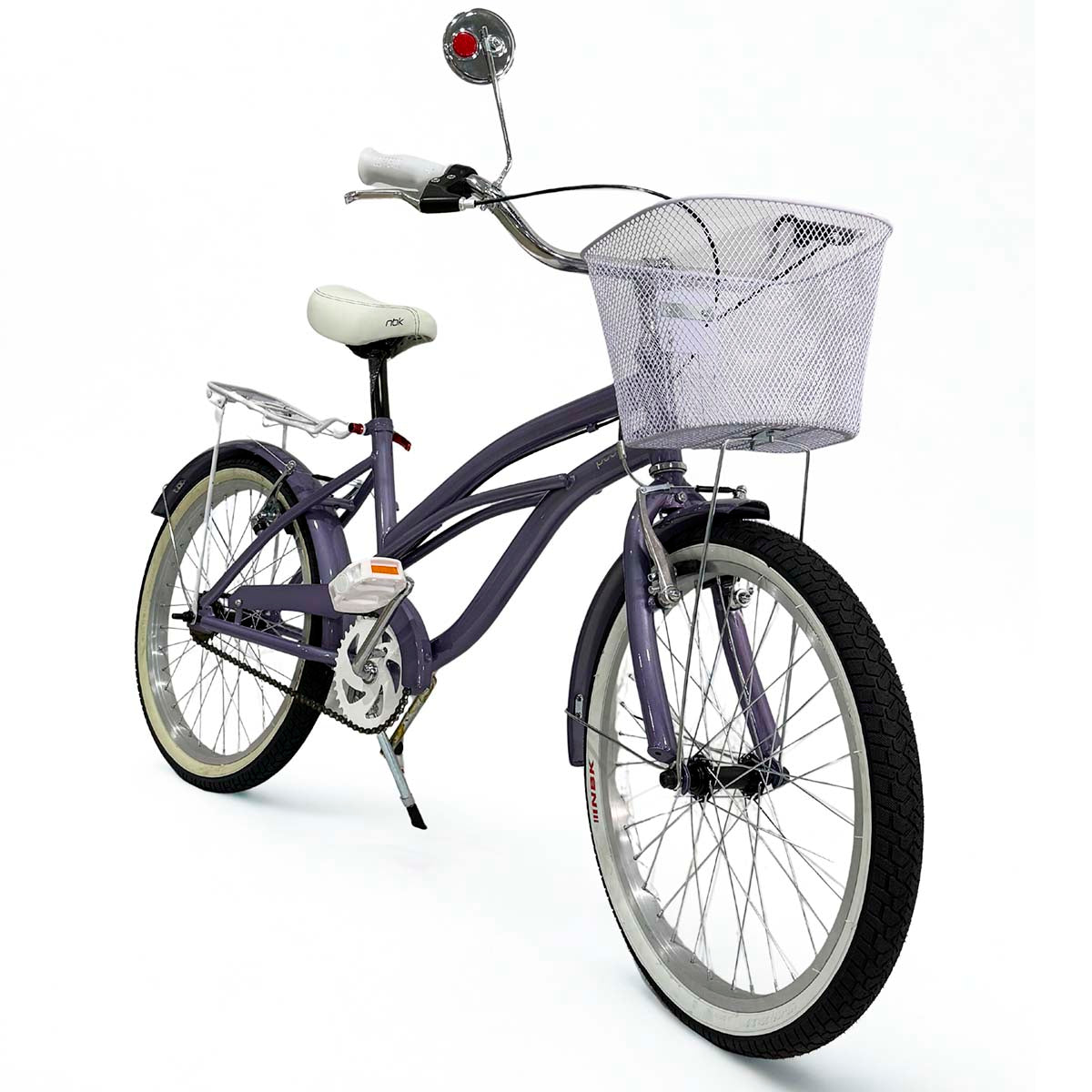 Bicicleta Infantil para Niña Rodado 20 Pedalé Modelo Classic Color lila con canasta
