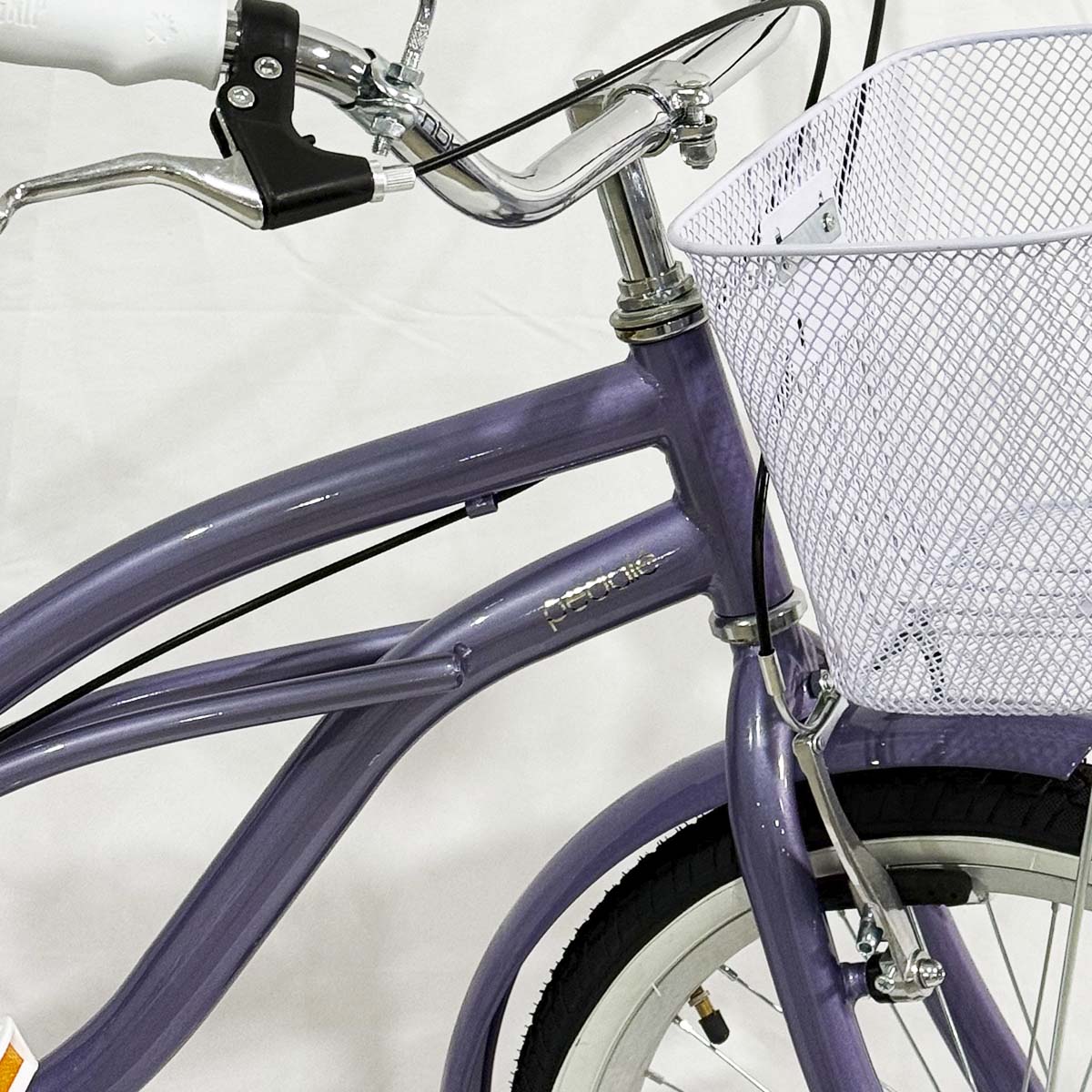 Bicicleta Infantil para Niña Rodado 20 Pedalé Modelo Classic Color lila con canasta