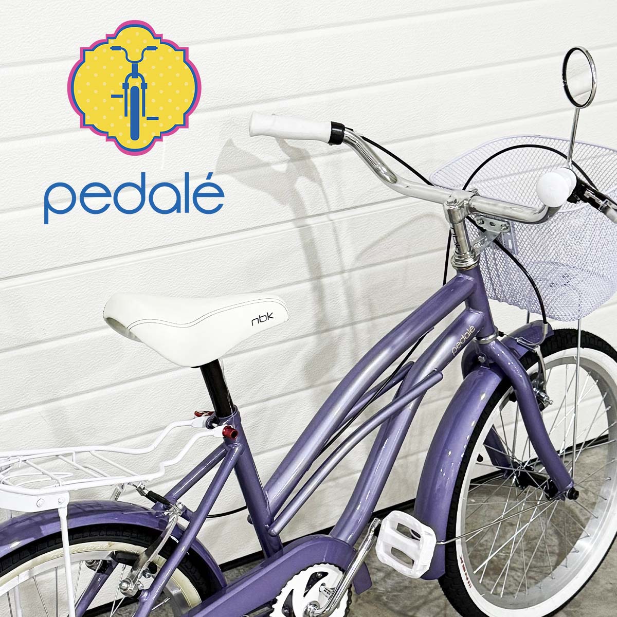 Bicicleta Infantil para Niña Rodado 20 Pedalé Modelo Classic Color lila con canasta