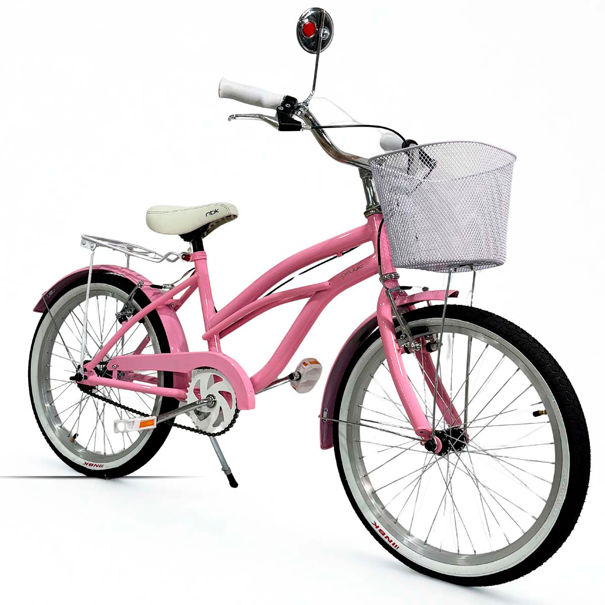 Bicicleta Infantil para Niña Rodado 20 Pedalé Modelo Classic Color Rosita con canasta