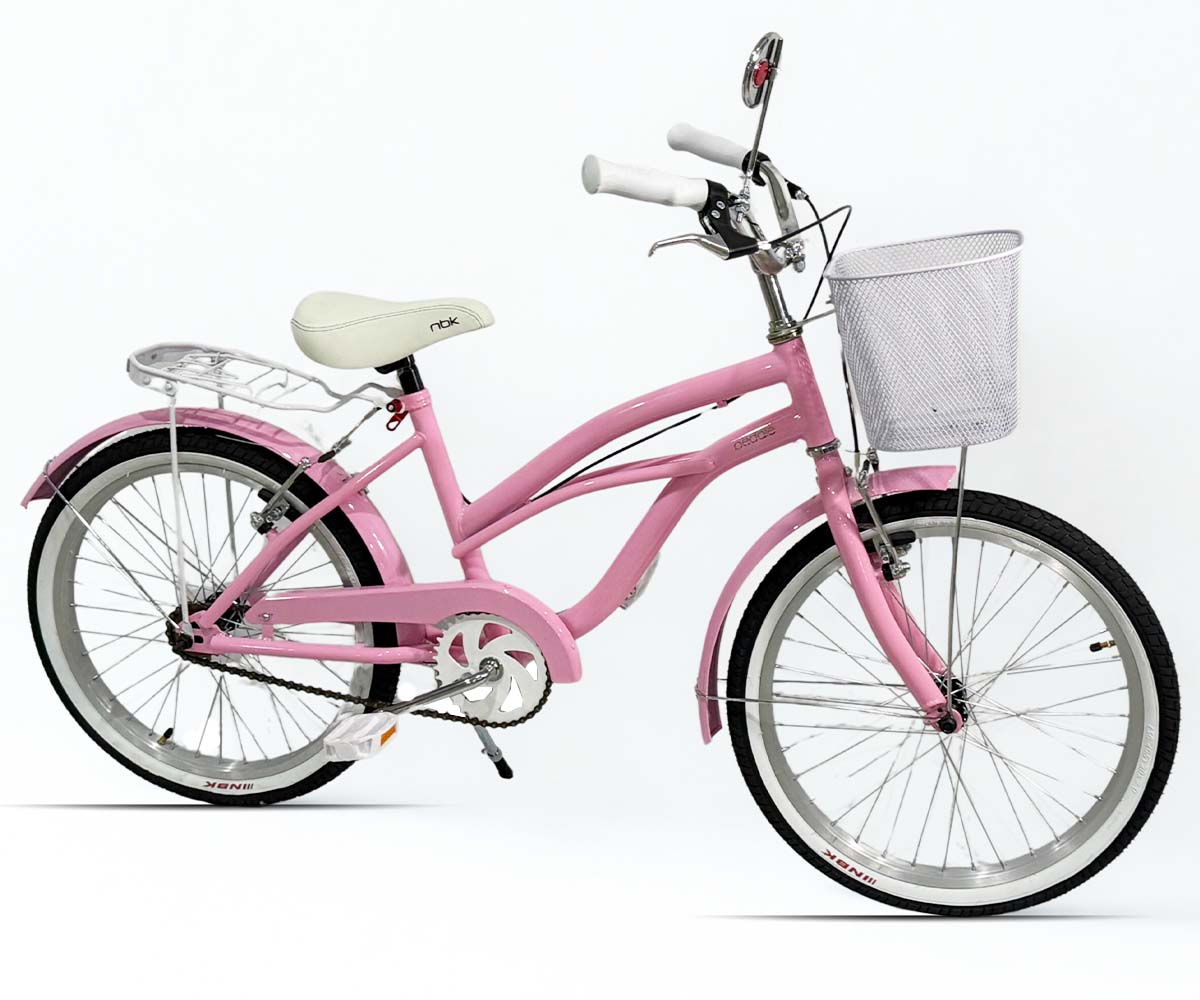 Bicicleta Infantil para Niña Rodado 20 Pedalé Modelo Classic Color Rosita con canasta