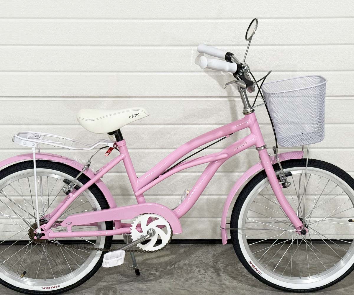 Bicicleta Infantil para Niña Rodado 20 Pedalé Modelo Classic Color Rosita con canasta