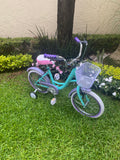 Bicicleta Para Niña Rodado 20 Rosa Infantil Pedalé Azul