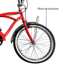 Bicicleta Clásica Para Niños Rodado 20 Pedalé Rines Aluminio Roja