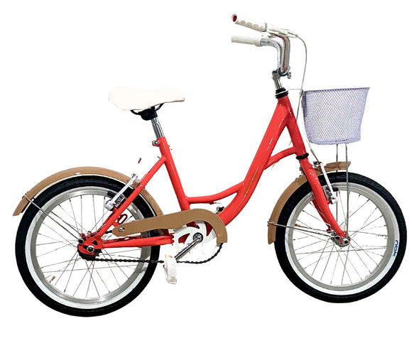 Bicicleta Para Niña Rodado 20 Rosa Infantil Pedalé Salmón