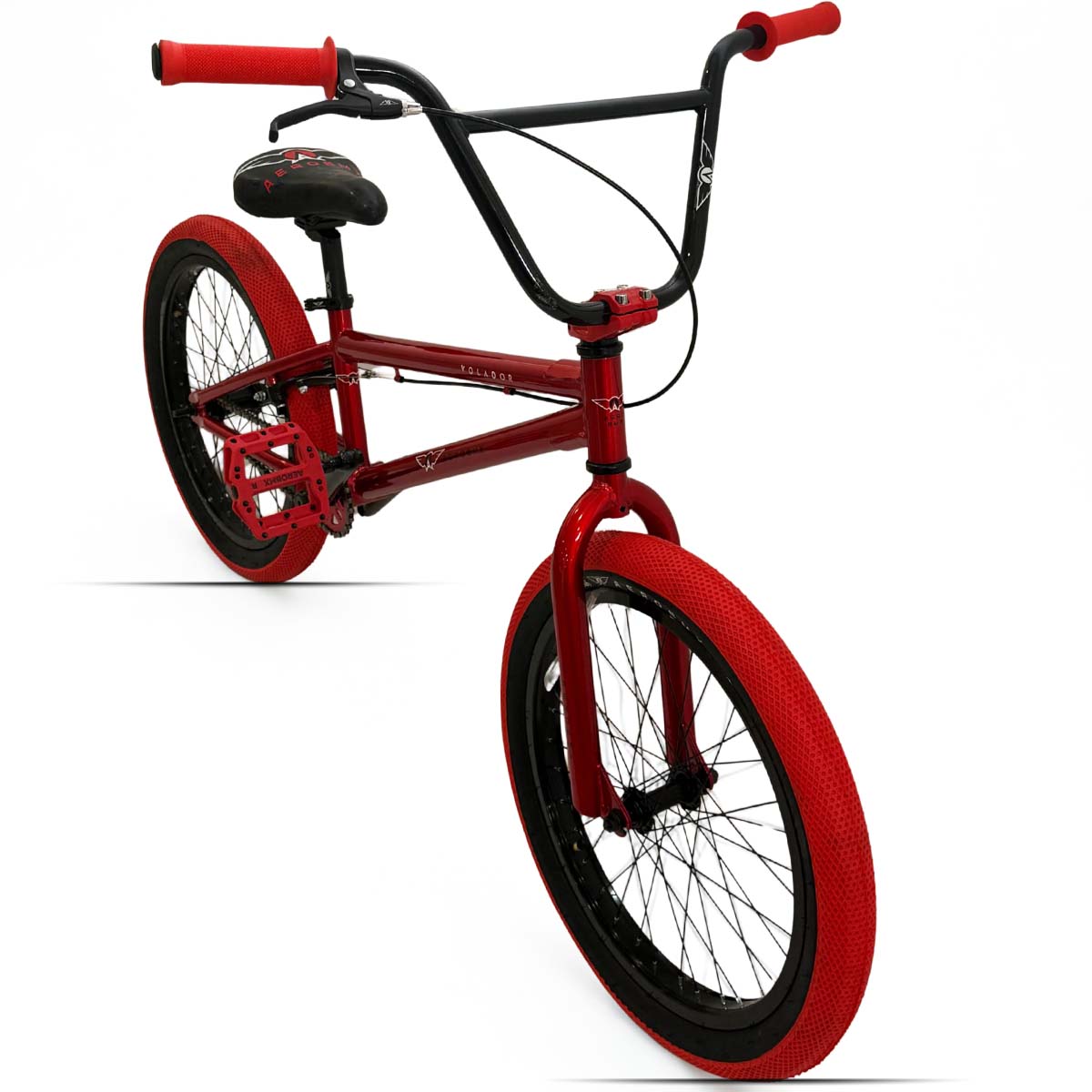 Bicicleta BMX Aerobmx Volador Centro Americano con cranks Rodado 20 color rojo