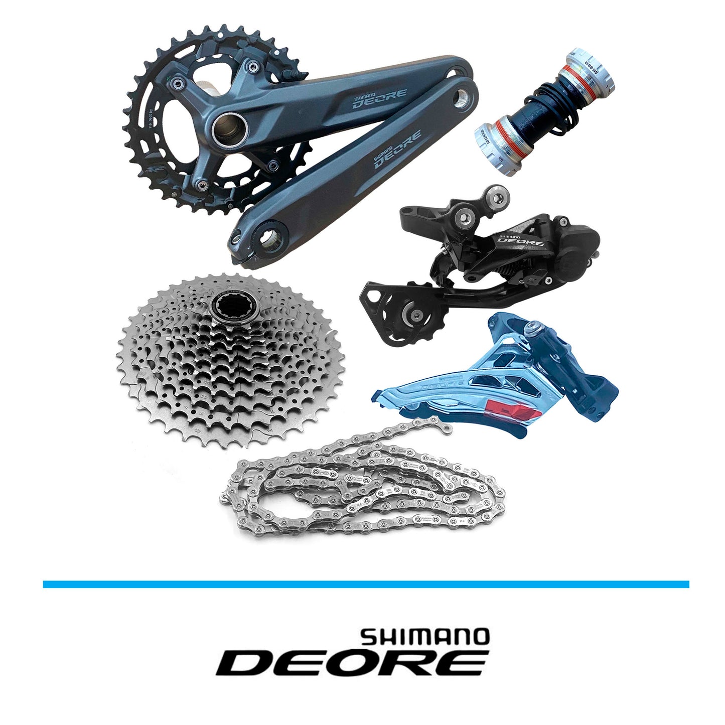 Transmisión Grupo Shimano Deore 2x10 Pasos Velocidades