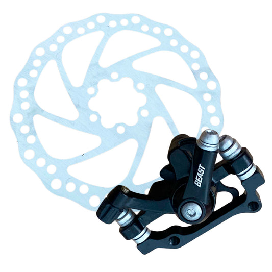 Caliper Y Rotor Freno De Disco Mecanico Trasero Beast 160mm