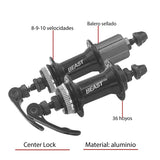 Par de aros para Bicicleta R26 Beast Mtb De Aluminio para Freno De Disco con mazas Center Lock