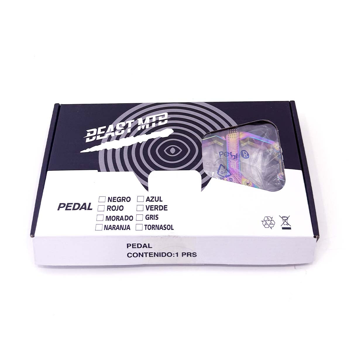 Pedales para bicicleta Beast Mtb Lynx Aluminio 9/16 tornasol