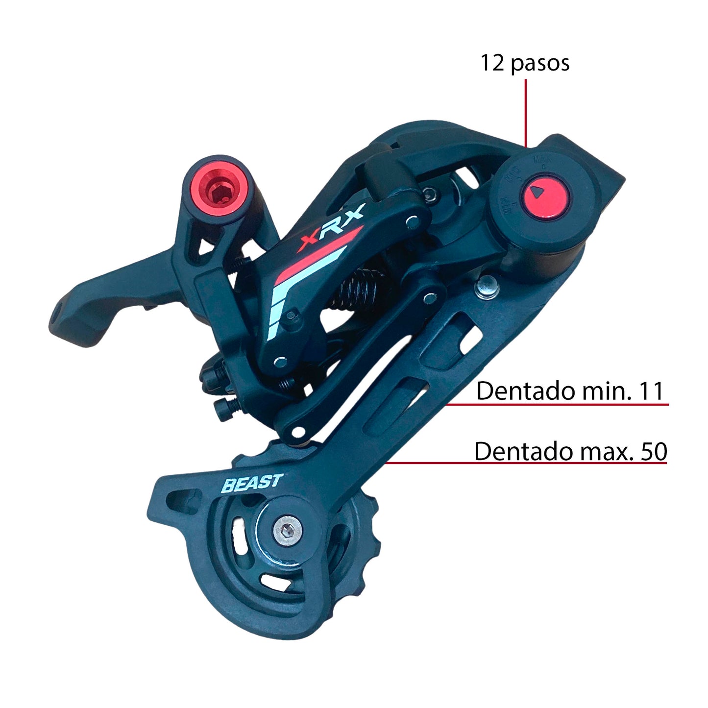 Cambio Trasero Desviador Beast 12 Velocidades Con Clutch