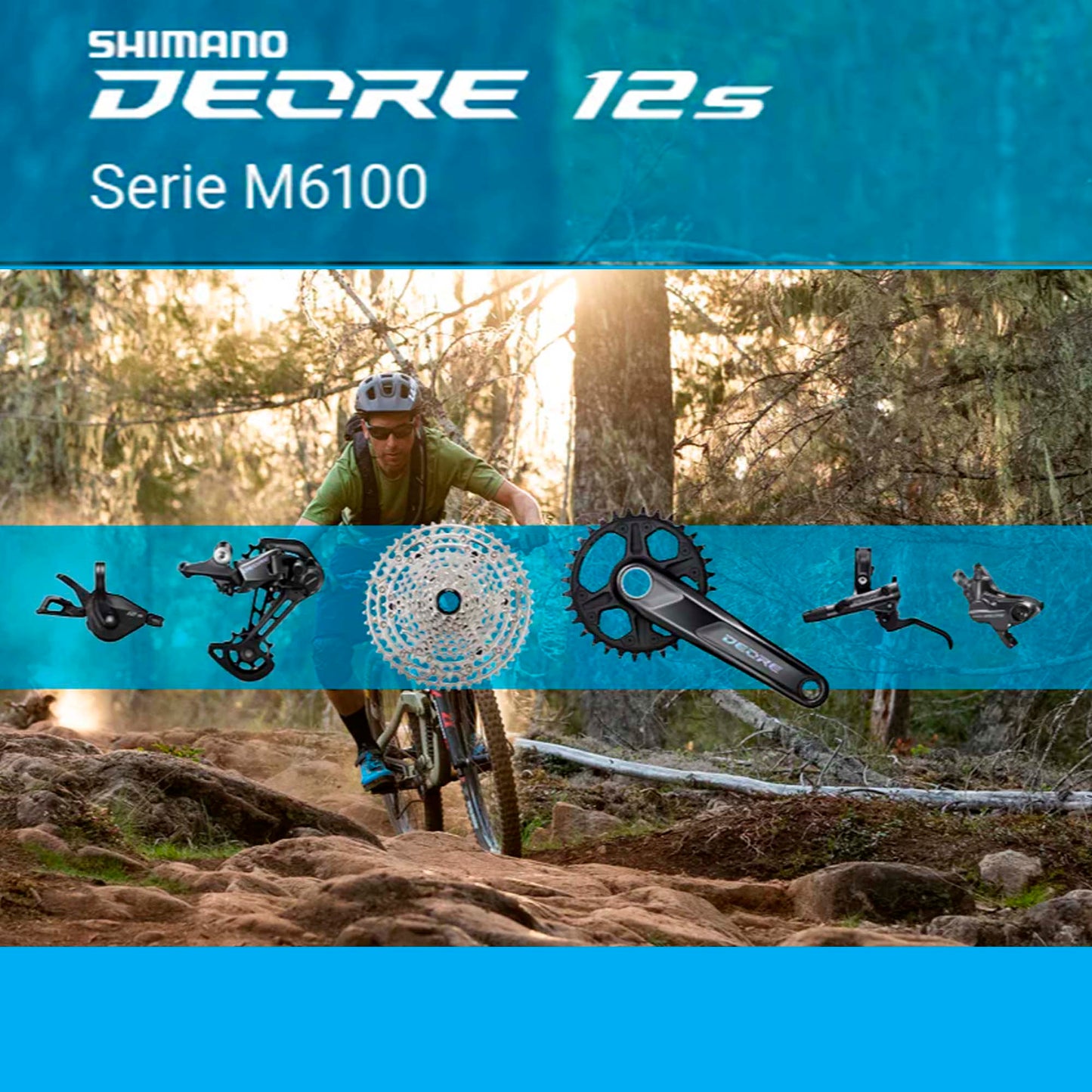 Cambio Trasero Desviador Shimano Deore Rd-m6100 12 Pasos