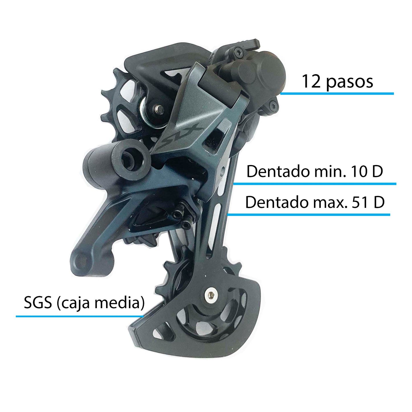 Cambio Trasero Desviador Shimano Slx Rd-m7100 12 Pasos