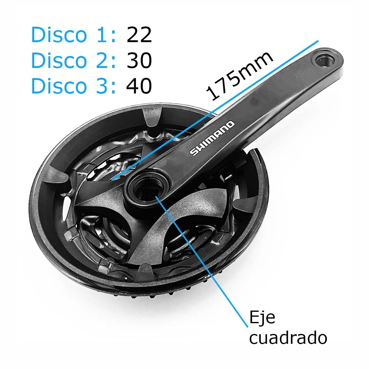 Multiplicacion Mtb Shimano Altus Fc-mt101 3 X 9 Pasos 22 40d